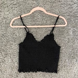 Charcoal Ruche Tank from American Eagle
